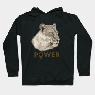 Female Power Lioness Close-up Inspirational Hoodie